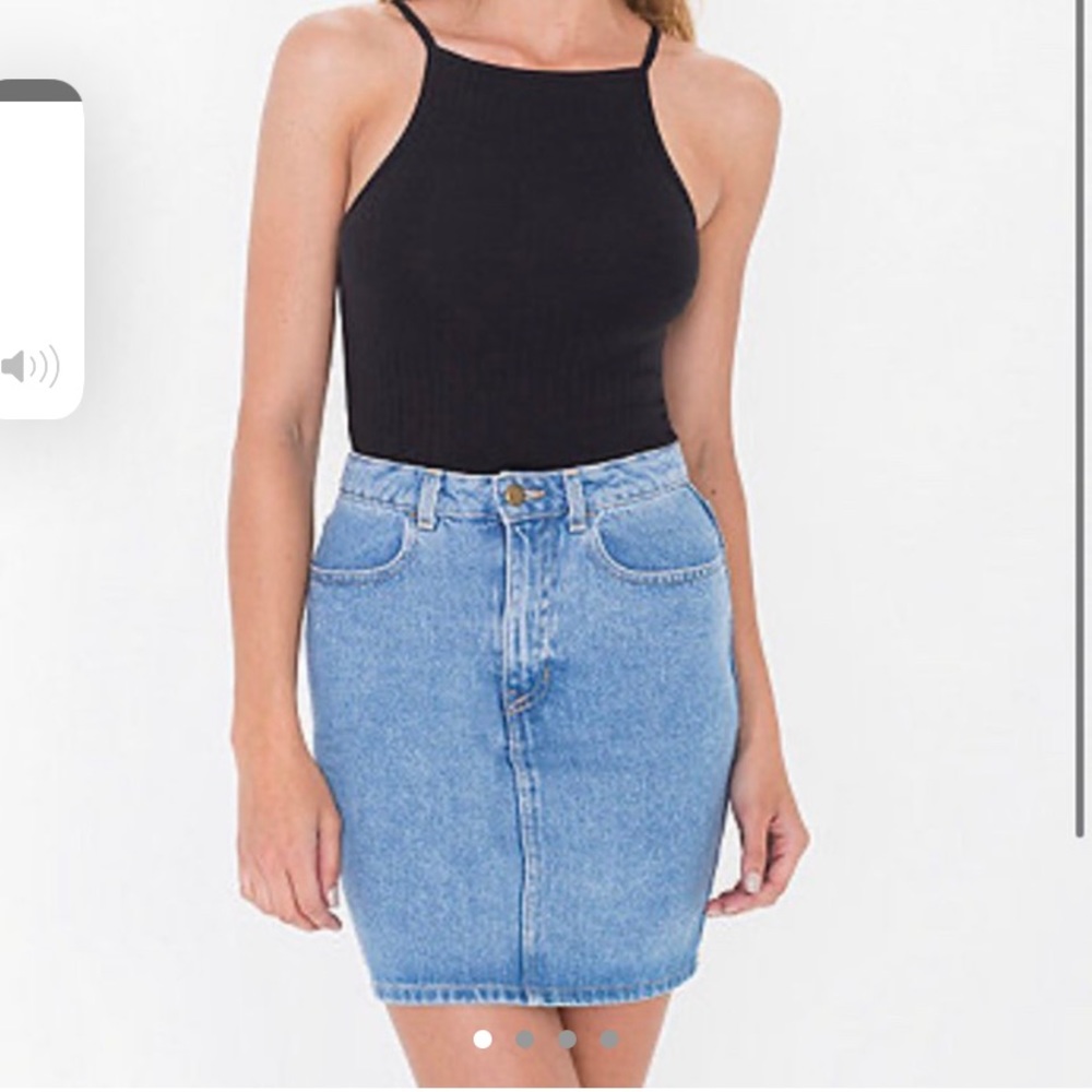 High waisted jean skirt American apparel